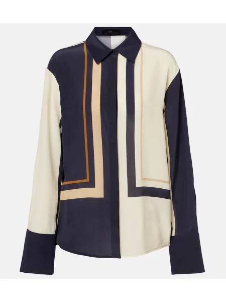 Cămașă Sir de mătase cu imagine