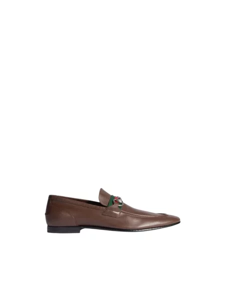 Półbuty Gucci skórzane brązowe