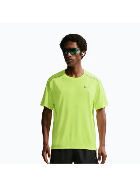 Tricou de alergare pentru bărbați Nike Miler Dri-Fit UV volt ice