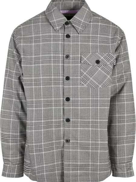 Prehodna jakna Cayler & Sons s karirastim vzorcem bela