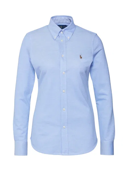 Polo Ralph Lauren Bluza Heidi svetlo modra / rjava / rdeča bela