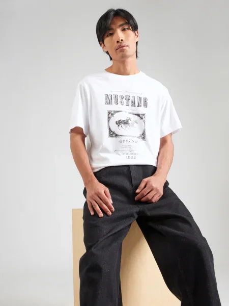 Mustang Tricou Akron alb