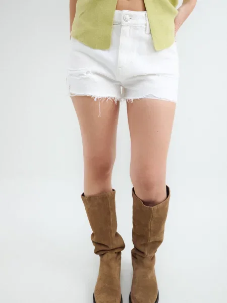 BALMOHK Jeans denim alb