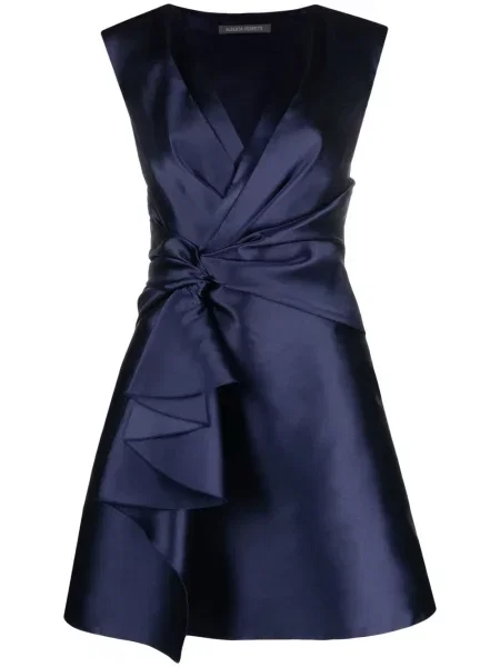 Rochie fără mâneci Alberta Ferretti fără mâneci de costum albastru