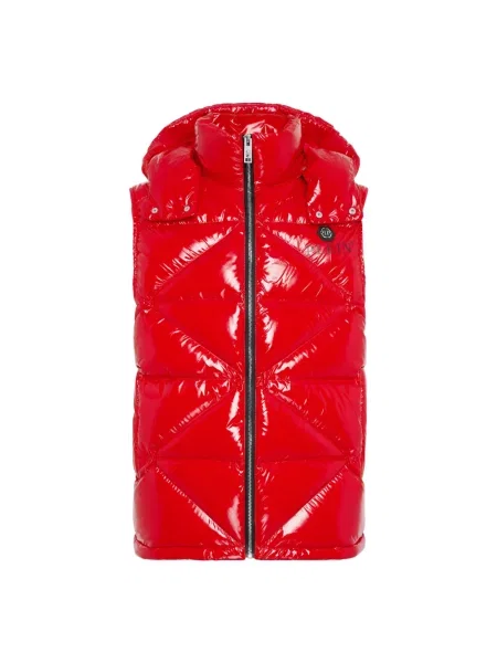 Kamizelka Philipp Plein skórzana czerwona