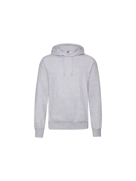Klasická mikina s kapucí Fruit Of The Loom s kapucí šedá