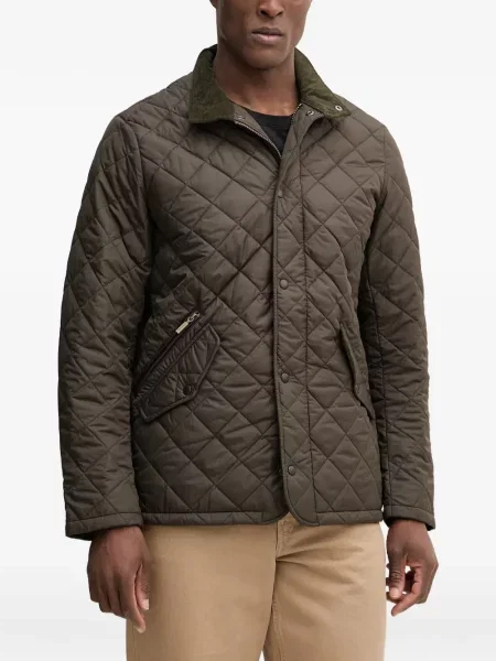 Gulerat geacă Barbour de catifea cord verde