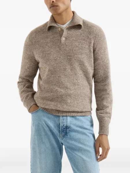 Tricou polo Brunello Cucinelli de lână