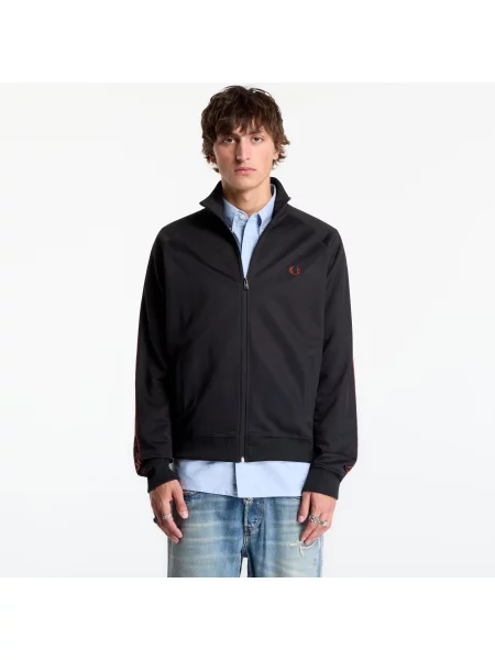Sweatshirt FRED PERRY Contrast Tape Track Jacket Black XL negru