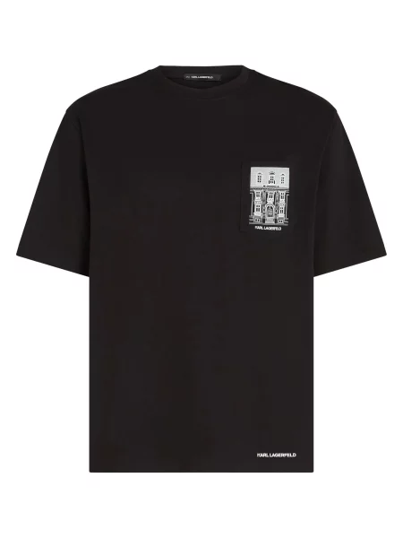 Karl Lagerfeld Tricou Maison De Karl ecru negru