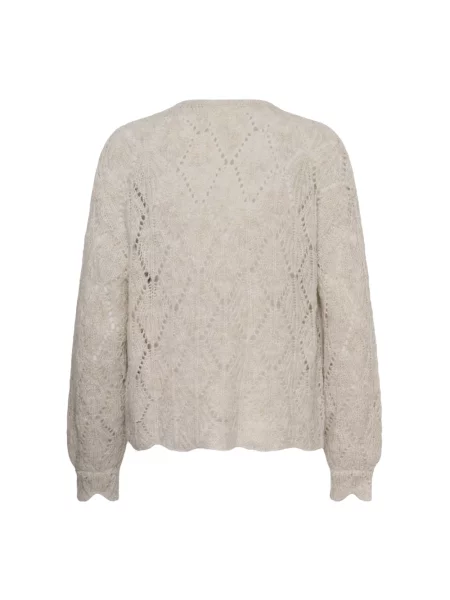 Dzianinowy sweter Cream beżowy