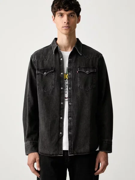 Levi's cămașă pentru bărbați din BARSTOW WESTERN STANDARD negru
