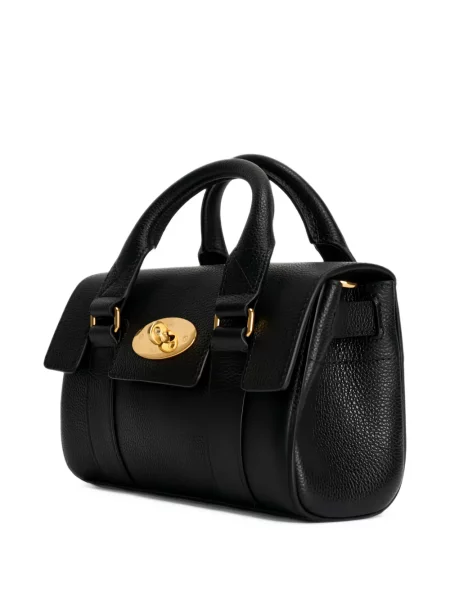Кожена чанта за през рамо Mulberry черно