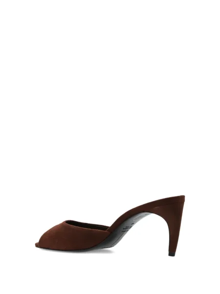 Sandale Black Suede Studio din piele de căprioară negru