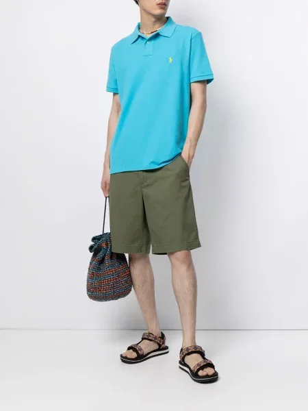 Chinos Polo Ralph Lauren s výšivkou modré