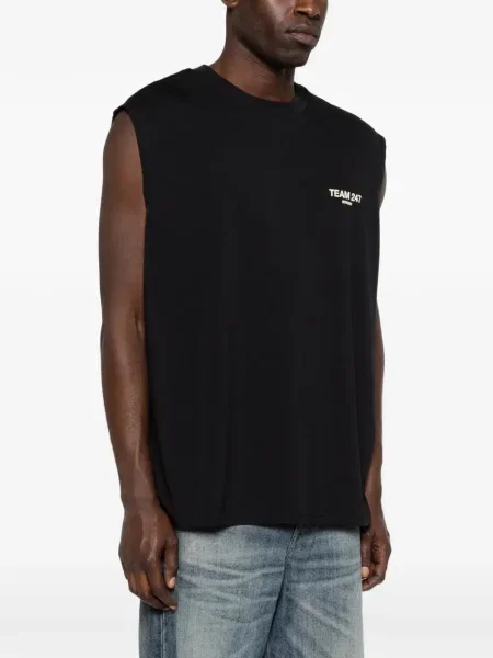 Vesta Represent bez rukávů s kulatým výstřihem černá