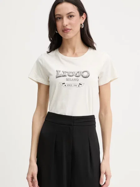 Liu Jo t-shirt beżowa
