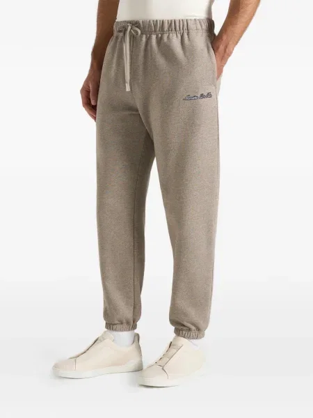 Kalhoty Manière De Voir s výšivkou hnědé