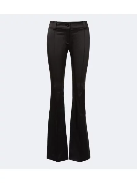 Pantaloni Gucci din satin evazate negru