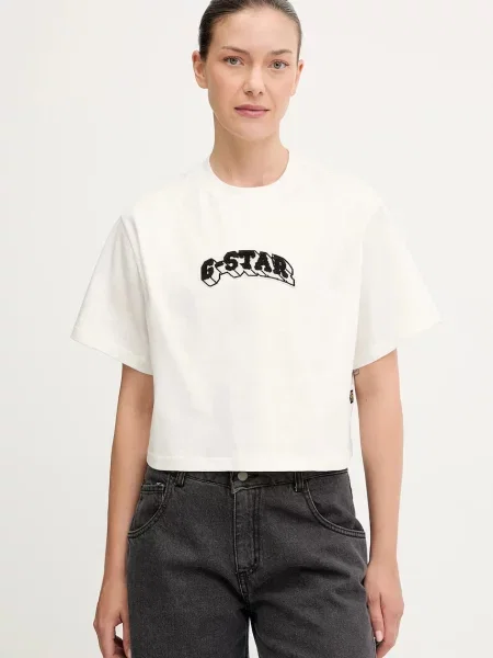 Тениска G-Star дамска бежово