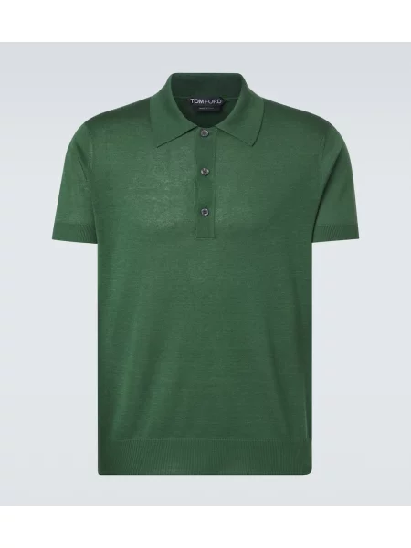 Tricou polo Tom Ford de in verde