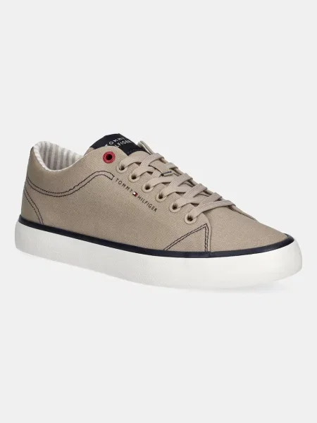 Ниски кецове Tommy Hilfiger TH HI VULC LOW CORE ITHACA кафяво