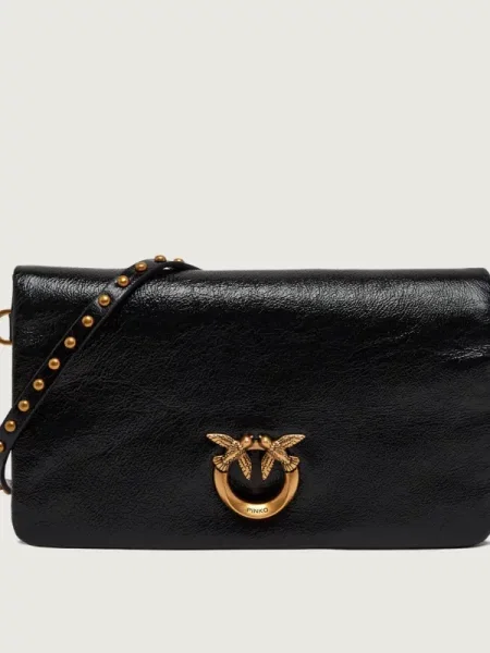 Rucsac Pinko din piele plic negru
