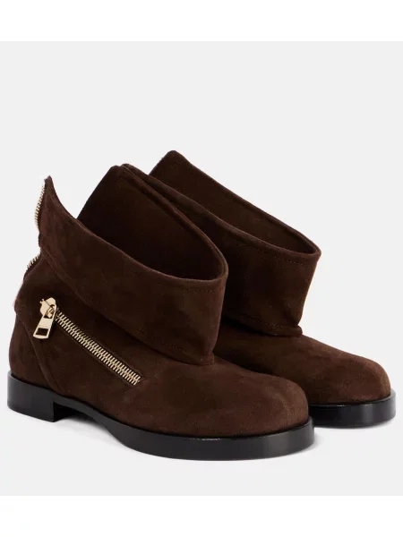 Botine Jw Anderson din piele de căprioară biker maro