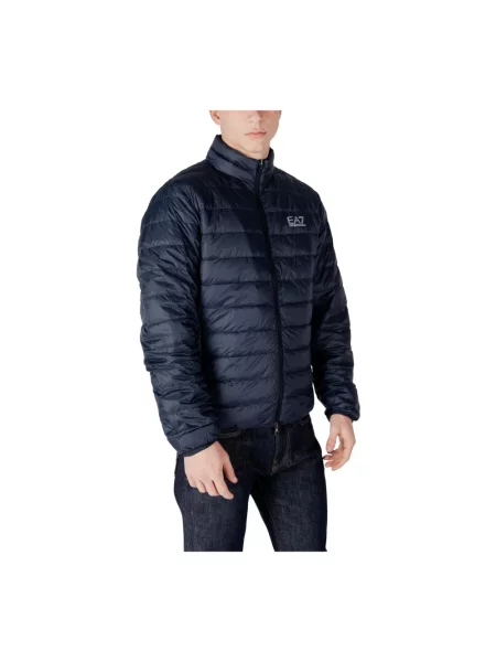 Kompaktowa kurtka puchowa Ea7 Emporio Armani niebieska