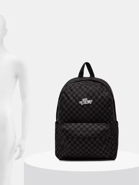 Vans Детска раница Old Skool Grom Check Backpack черно