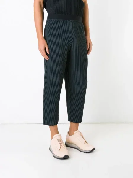 Plisované zkrácené kalhoty Homme Plissé Issey Miyake zelené