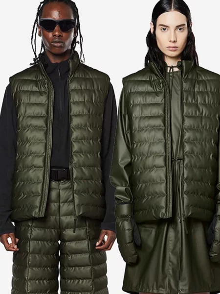 Безрукавка Rains Trekker Vest перехідна зелений