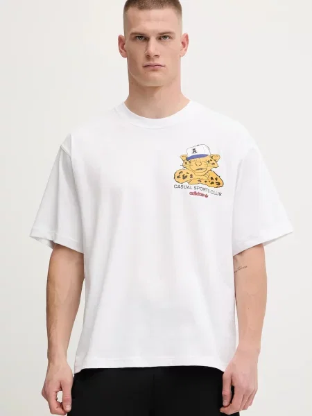 Adidas Originals tricou din Graphic Os Ss T cu imprimeu alb