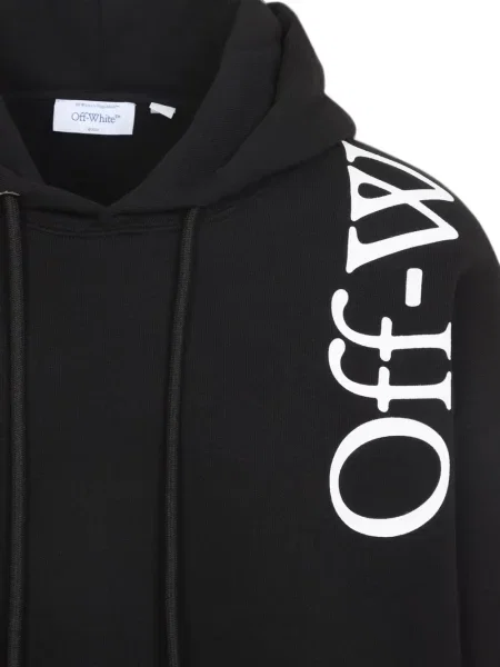 Raštuotas džemperis su gobtuvu Off-white balta