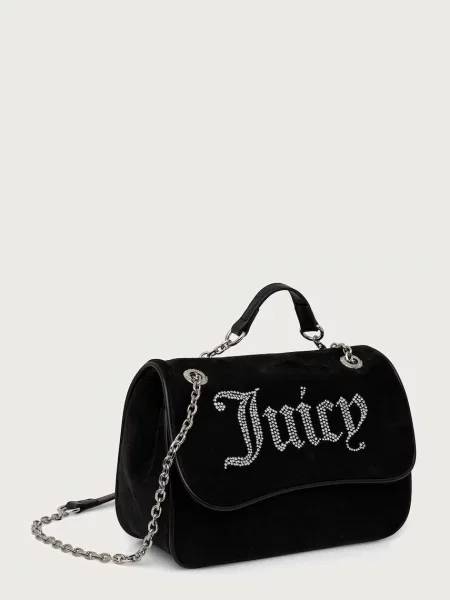 Juicy Couture crossbody torbica velur KIMBERLY črna