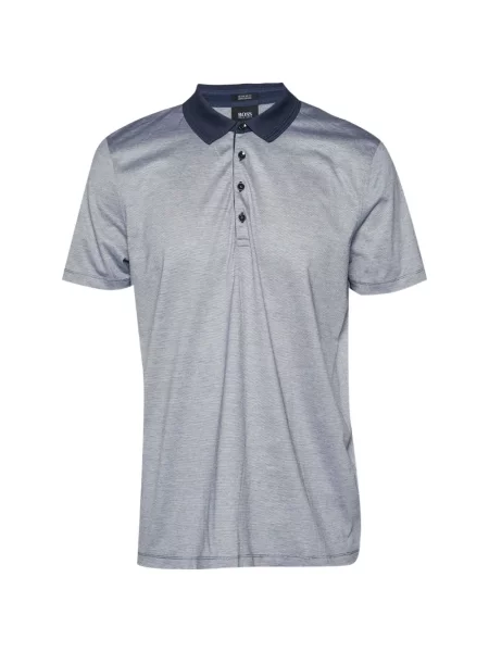 Tricou polo Boss cu dungi gri