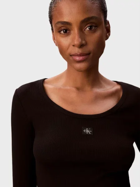 Лонгслив Calvin Klein Jeans черный