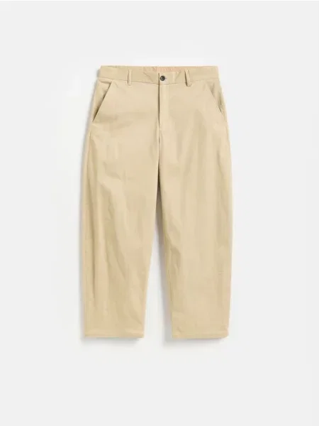 Reserved Pantaloni barrel leg bej