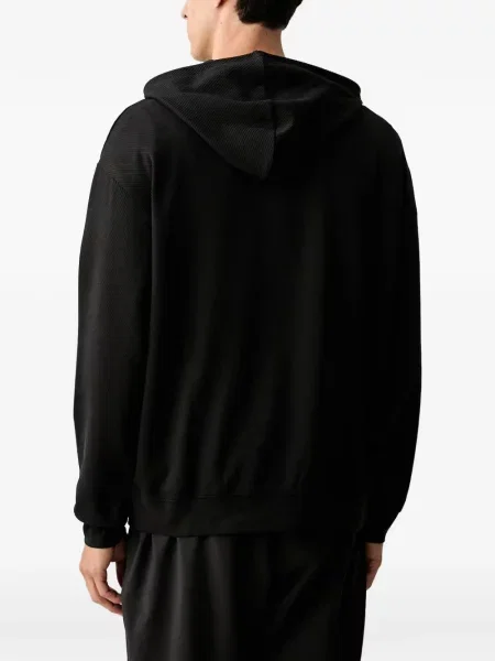 Hanorac cu glugă Puma tricotate cu imagine negru