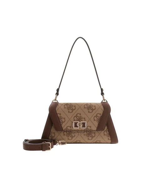 Crossbody torbica Guess z avtogramom rjava
