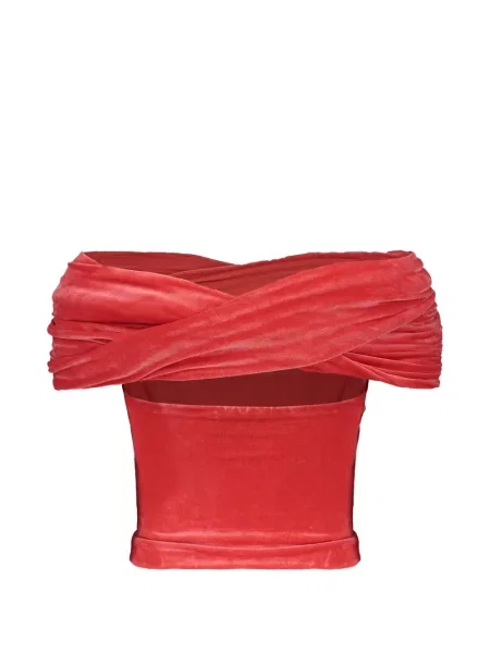 Bluză Alberta Ferretti de catifea roz