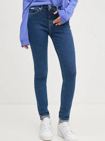 Дънки Calvin Klein Jeans синьо
