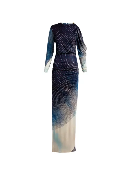 Rochie maxi Silvia Tcherassi cu buline albastru