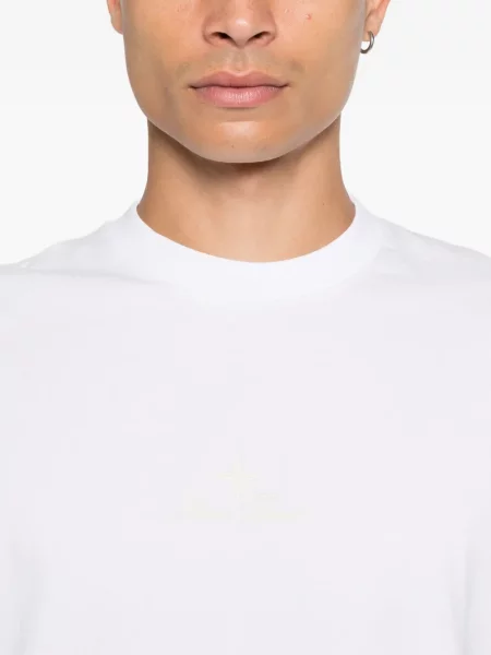 Tricou Stone Island cu broderie alb
