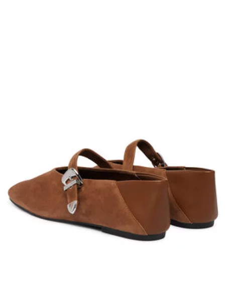 Baleríny Tommy Jeans Tjw Ballerina Suede hnedá