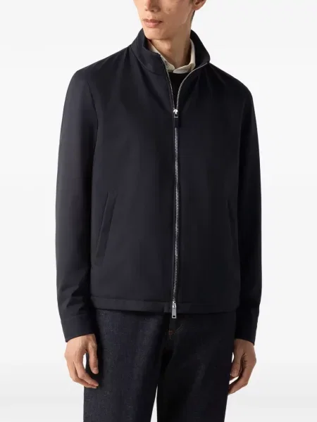 Geacă Zegna din microfibră albastru