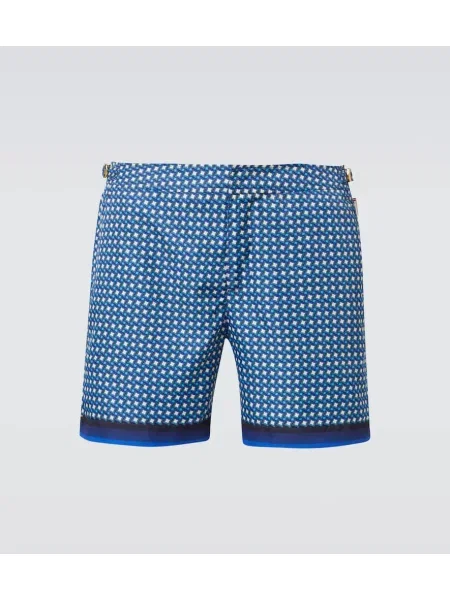 Plavalne hlačke Orlebar Brown s potiskom modra