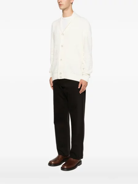 Gulerat cardigan Sergio Moretti Firenze tricotate alb