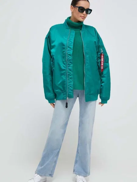 ALPHA INDUSTRIES Geacă de primăvară-toamnă verde / roșu alb