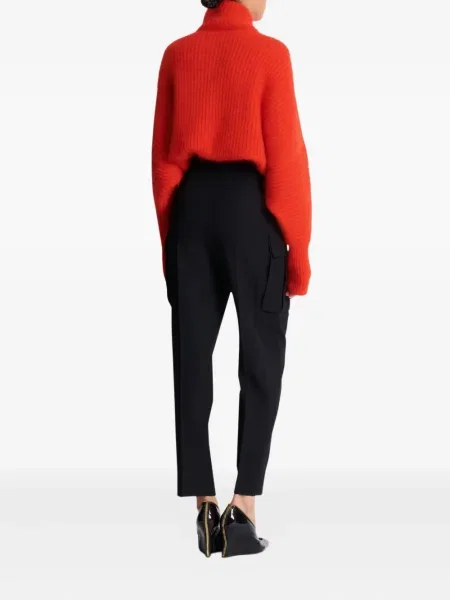 Pantaloni cargo Balmain de lână negru